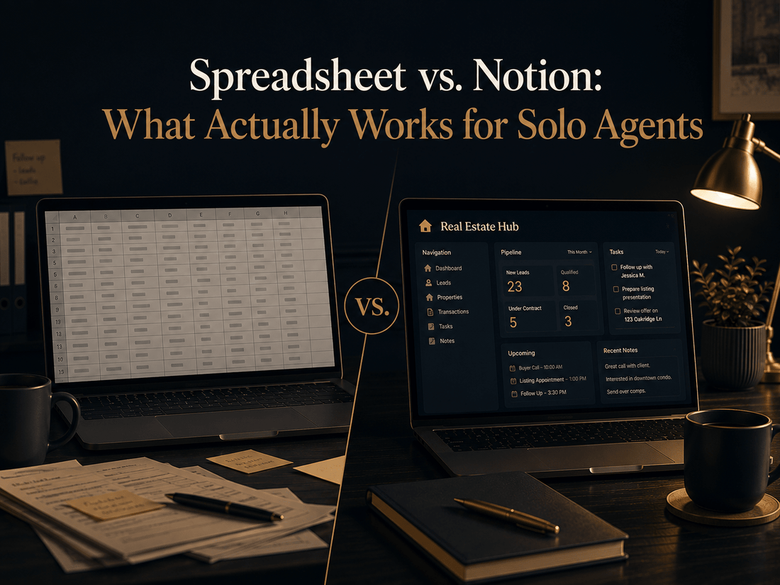 Spreadsheet vs. Notion: What Actually Works for Solo Agents - Vezrin