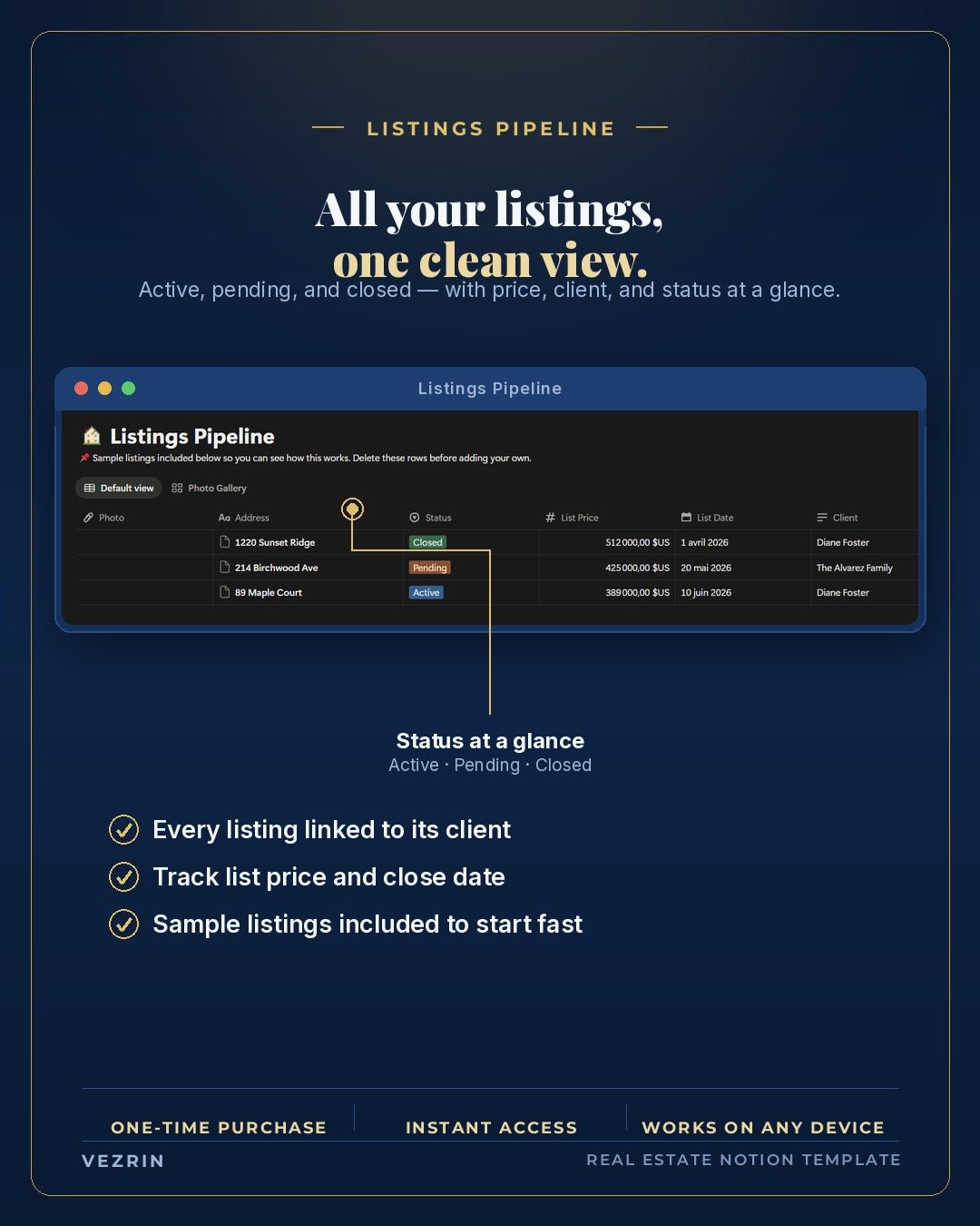Solo Agent OS: Real Estate Agent Notion Template - Vezrin