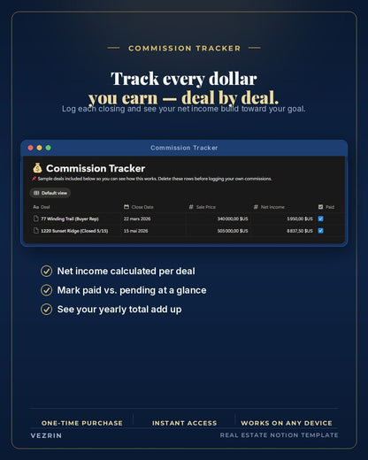 Solo Agent OS: Real Estate Agent Notion Template - Vezrin