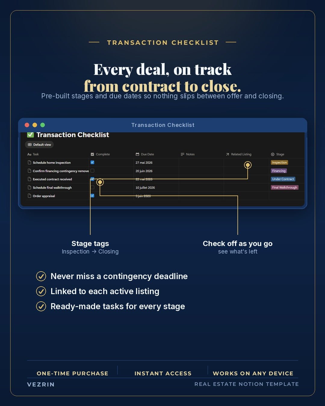 Solo Agent OS: Real Estate Agent Notion Template - Vezrin