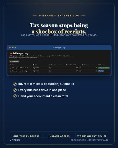 Solo Agent OS: Real Estate Agent Notion Template - Vezrin